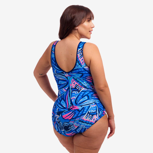 Funkita - Ladies Zip Front One Piece - Soaring Hi