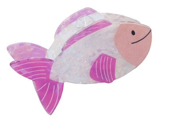 Happy Fish Claw Clip Purple