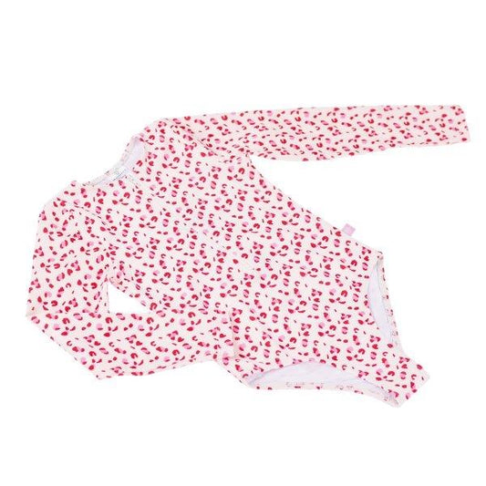 Swim Essentials - UV Long Sleeved Swimsuit Rashguard - Old Pink Leopard