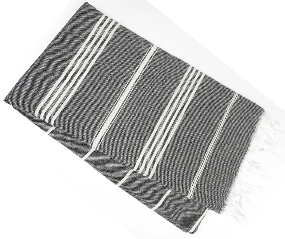 Turkish Towel - 190cm x 100cm Grey