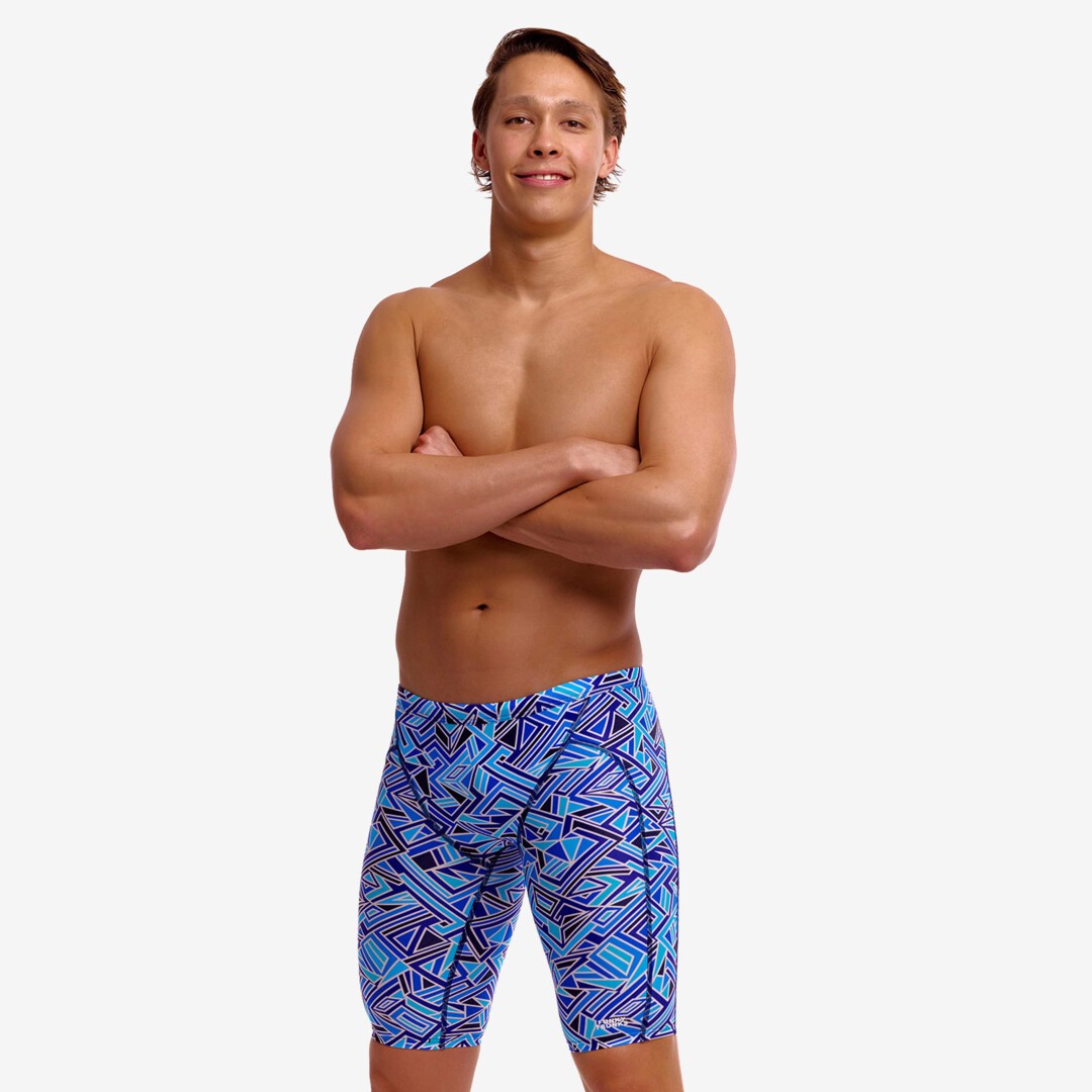 Funky Trunks - Men's Training Jammers - Blue Bits