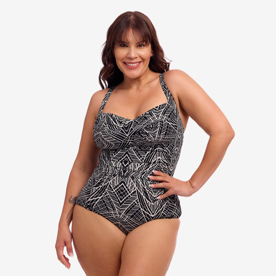 Funkita - Ladies Ruched One Piece - Space Signals