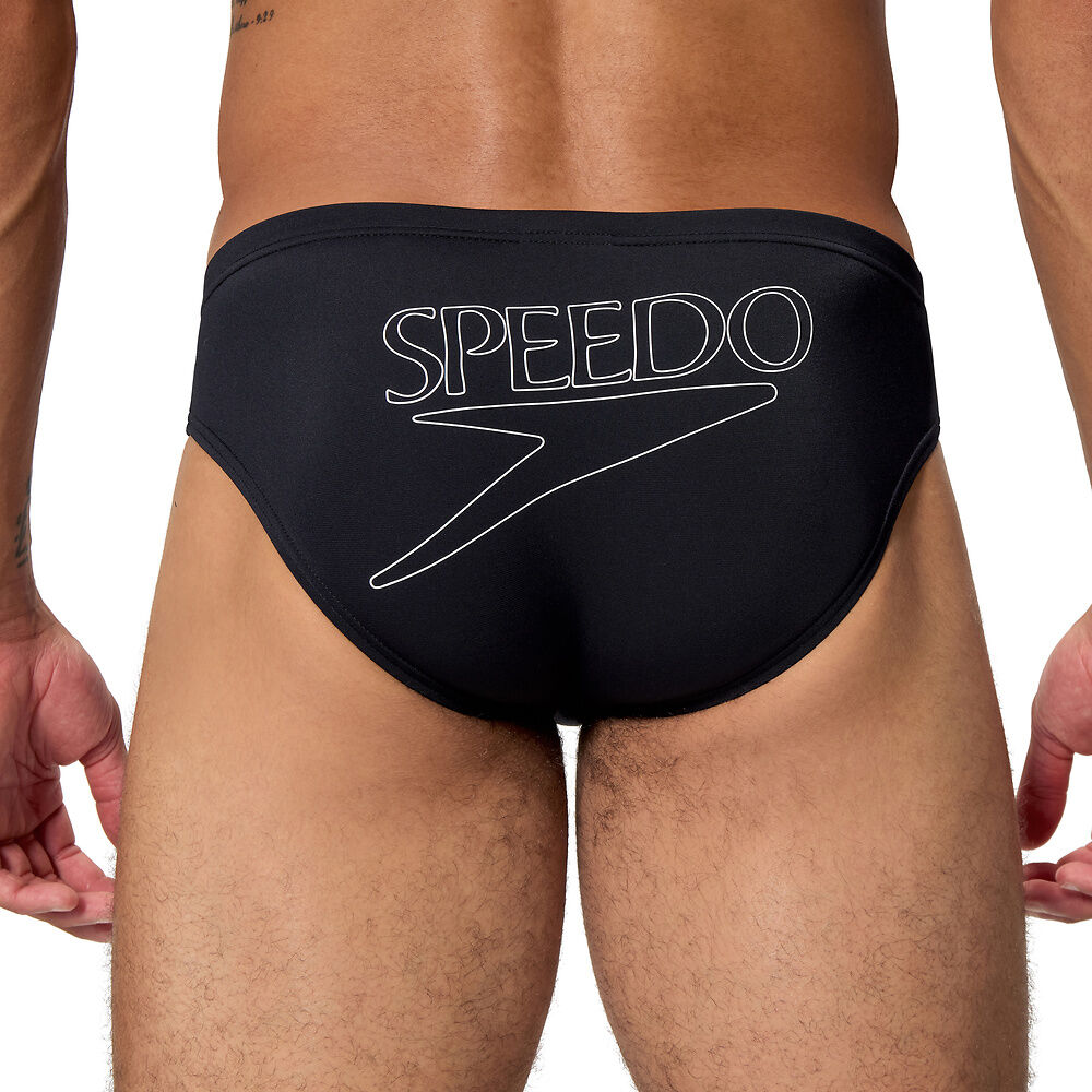 Speedo Men's Classic Logo Brief - Black