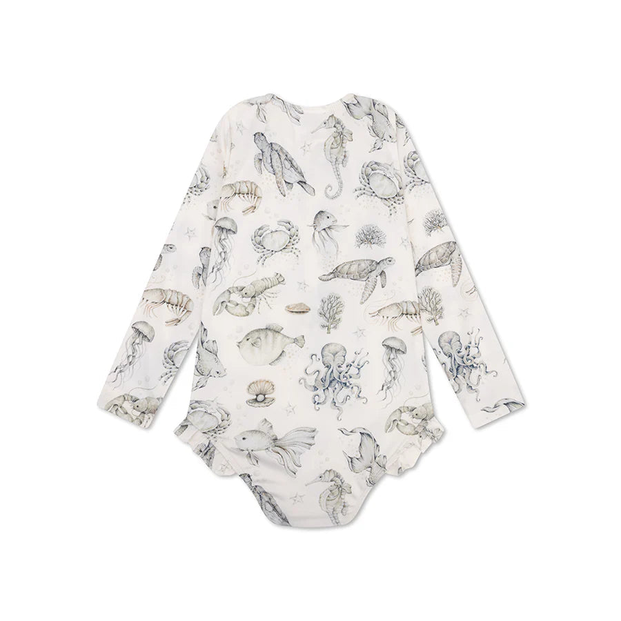 Swim Essentials - UV Long Sleeved Swimsuit Rashguard - Sea Life