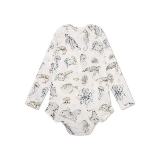 Swim Essentials - UV Long Sleeved Swimsuit Rashguard - Sea Life