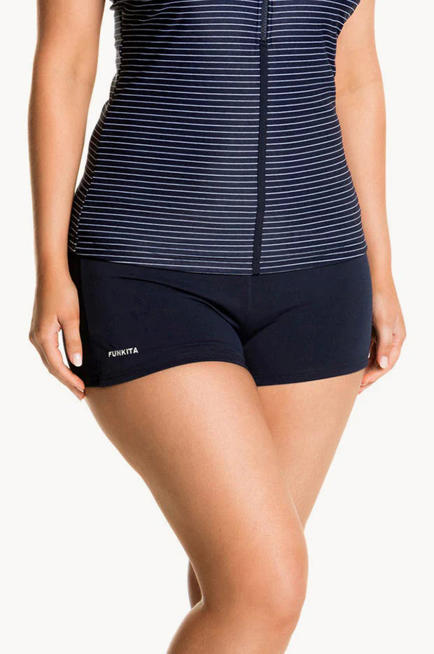Funkita - Scoop Neck Tankini & Swim Short - Mad Cat & Navy
