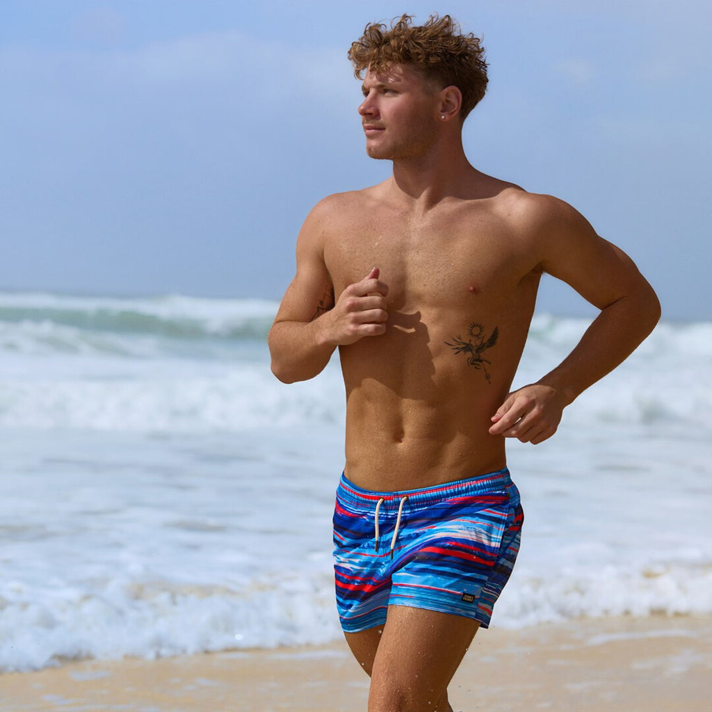 Funky Trunks - Men's Shorty Swim Shorts - Lost Lines