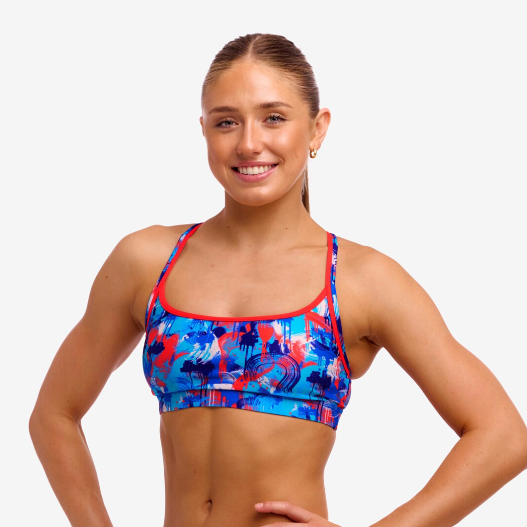 Funkita - Women’s Sports Top and Brief - Messy Messy