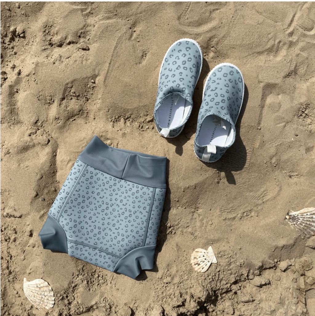 Neoprene Swim Nappy - Green Leopard
