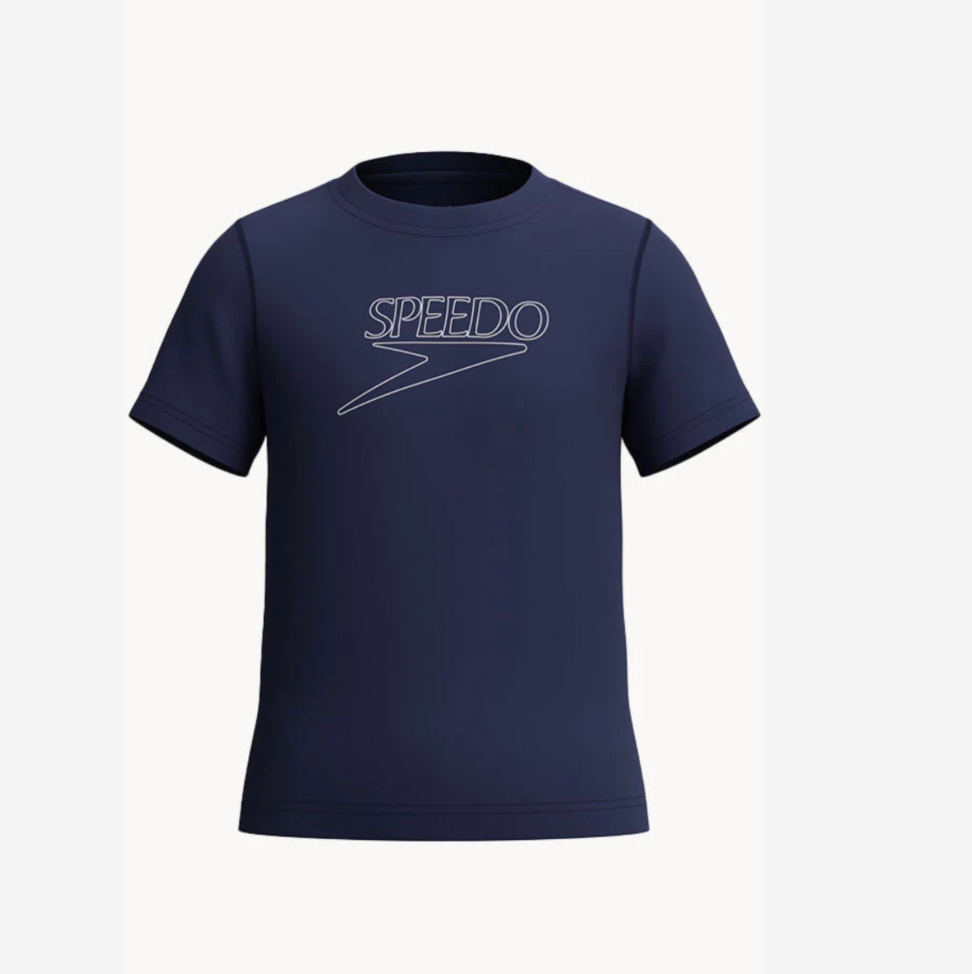 Speedo Unisex Short Sleeve Classic Rash Top - Navy