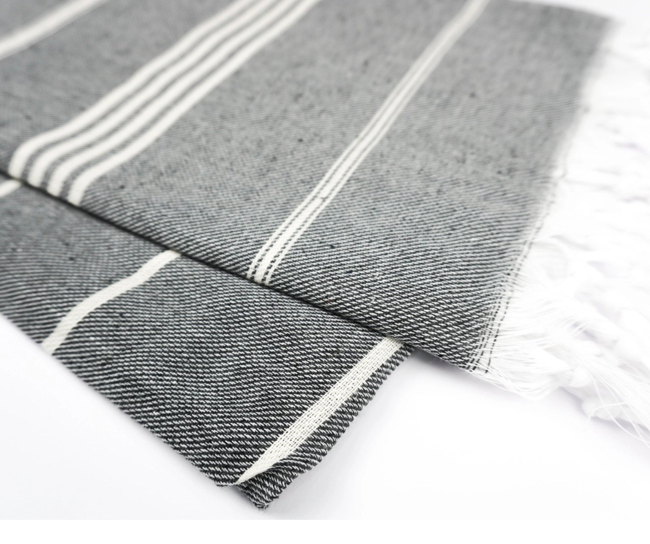 Turkish Towel - 190cm x 100cm Grey