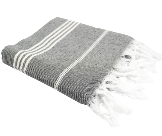 Turkish Towel - 190cm x 100cm Grey