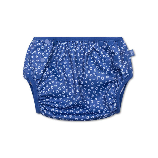 Swim Nappy - OSFA Blue Leopard