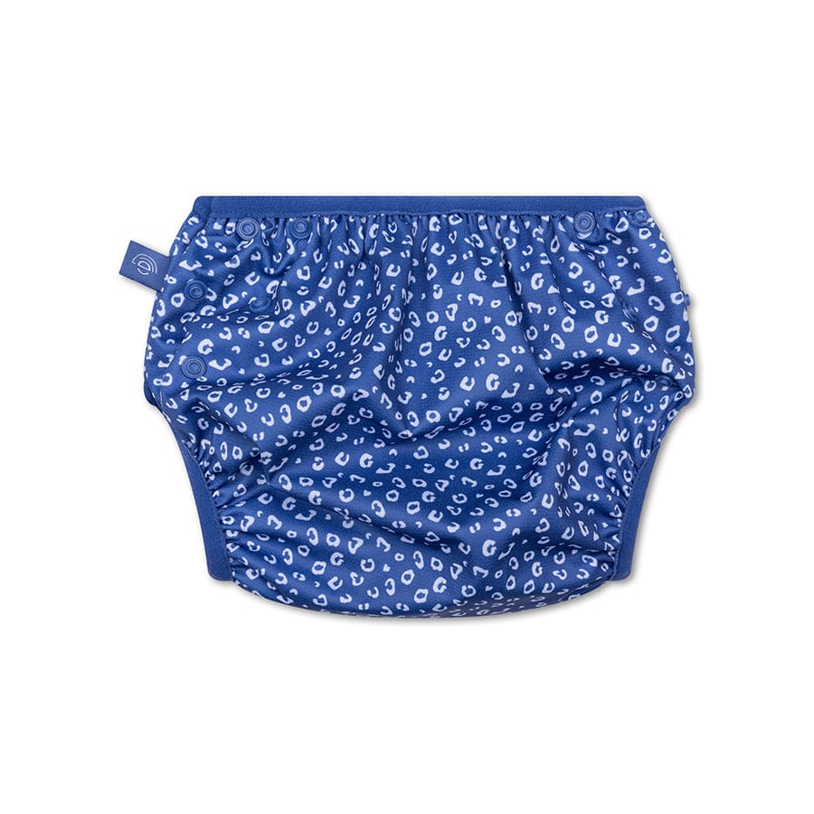Swim Nappy - OSFA Blue Leopard