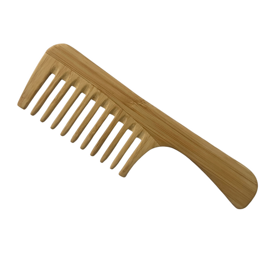Bamboo Wide Tooth Handle Comb