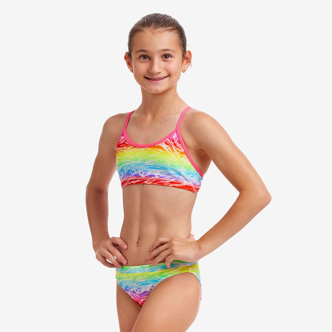 Funkita - Girls Racerback Two Piece - Lake Acid