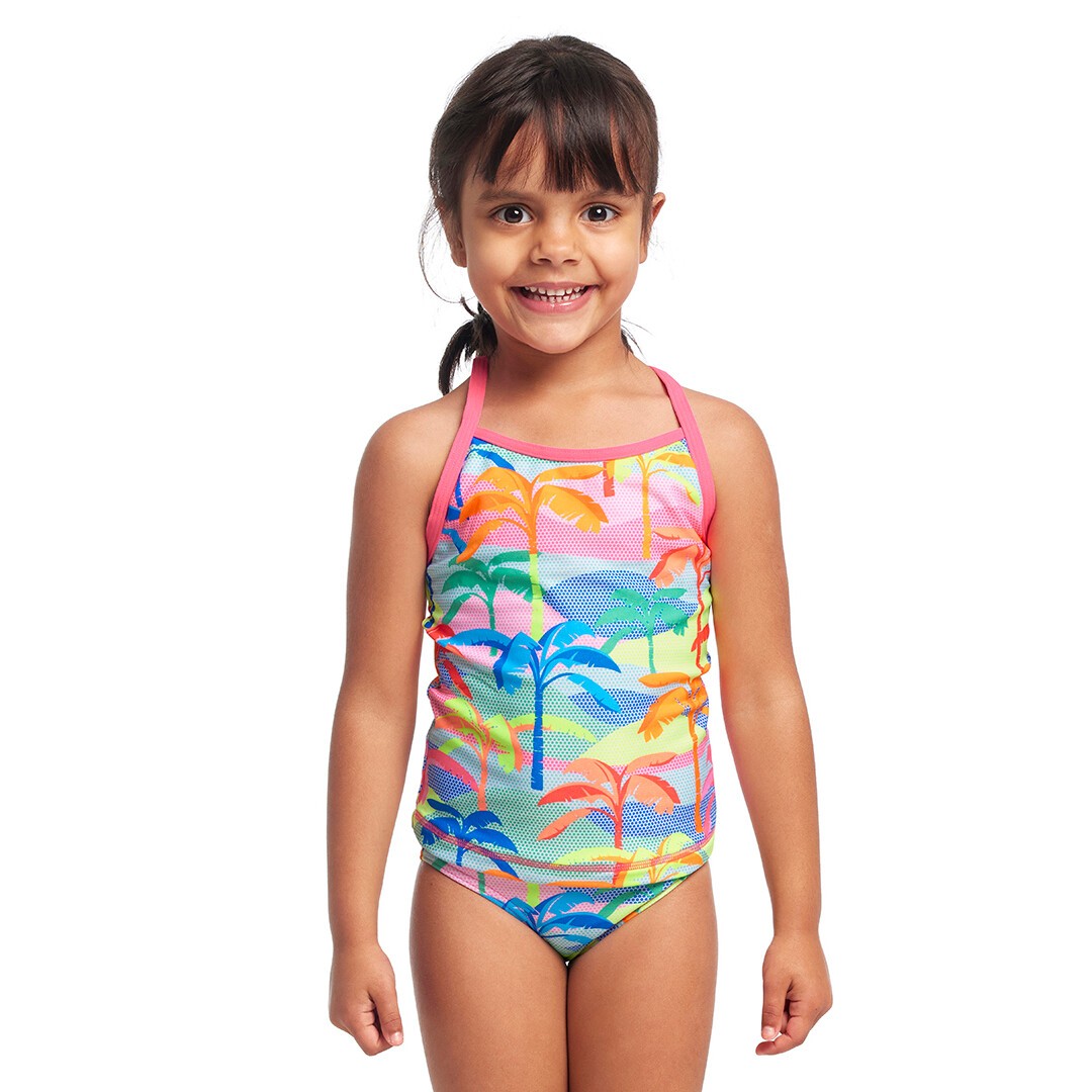 Funkita - Toddler Girl's Tankini & Brief - Polka Palm