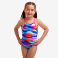 Funkita - Toddler Girls One Piece Bathers - Royal Wave