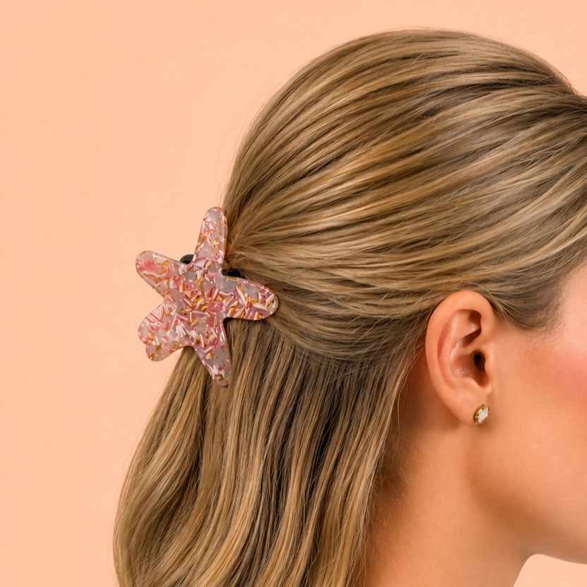 Star Fish Claw Clip - Pink